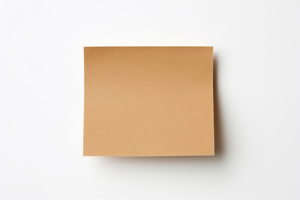 Brown sticky note paper box white background. AI generated Image by rawpixel.
