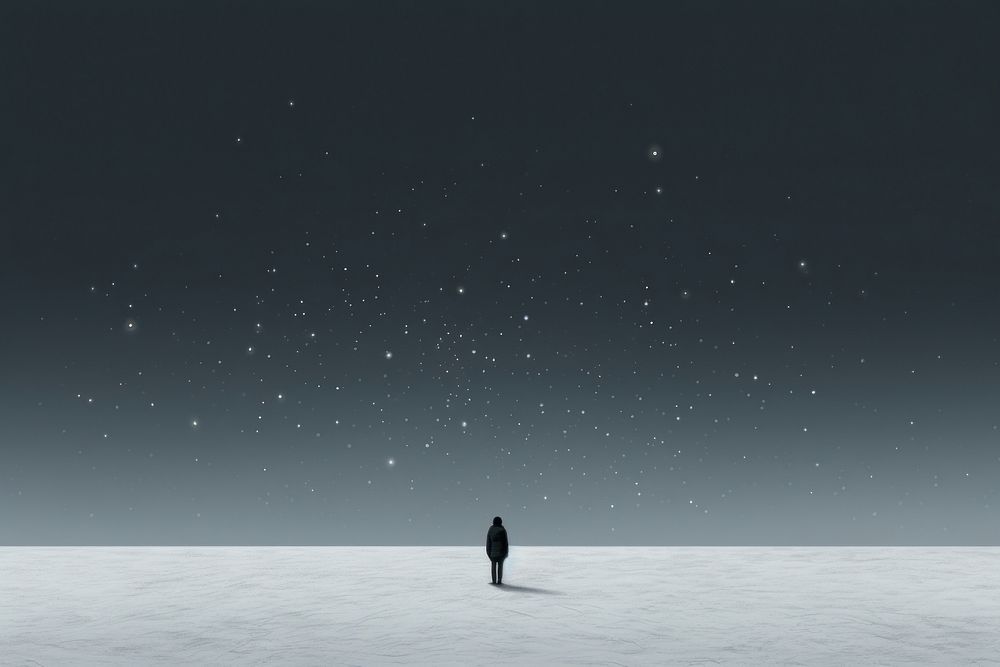 People looking at stars horizon nature space. AI generated Image by rawpixel.