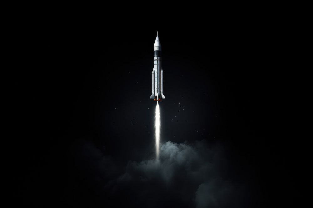 Rocket missile space spacecraft. AI generated Image by rawpixel.