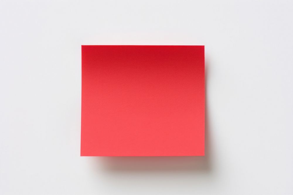 Red sticky note paper white background simplicity. AI generated Image by rawpixel.