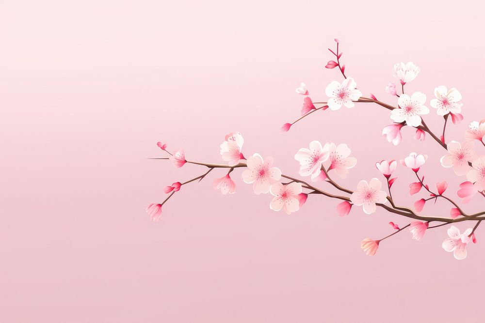 Cute background blossom backgrounds flower. AI generated Image by rawpixel.