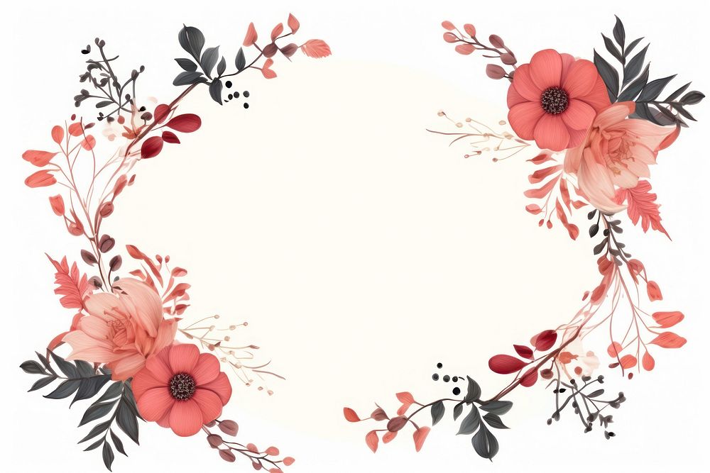 Elegant frame flower backgrounds pattern. AI generated Image by rawpixel.