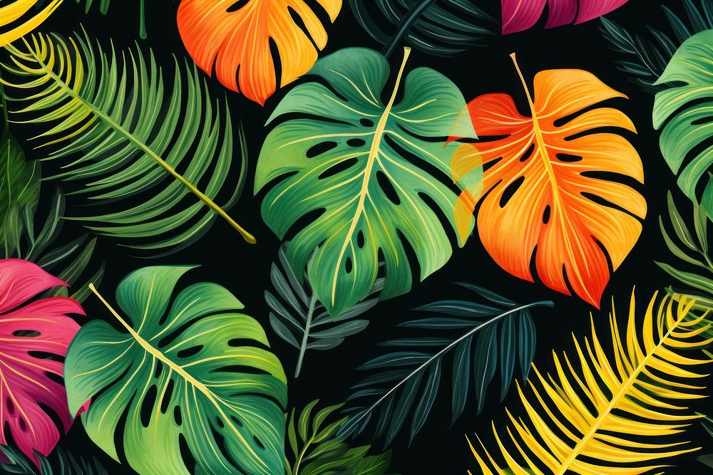 Tropical leave tropics pattern nature. AI generated Image by rawpixel.
