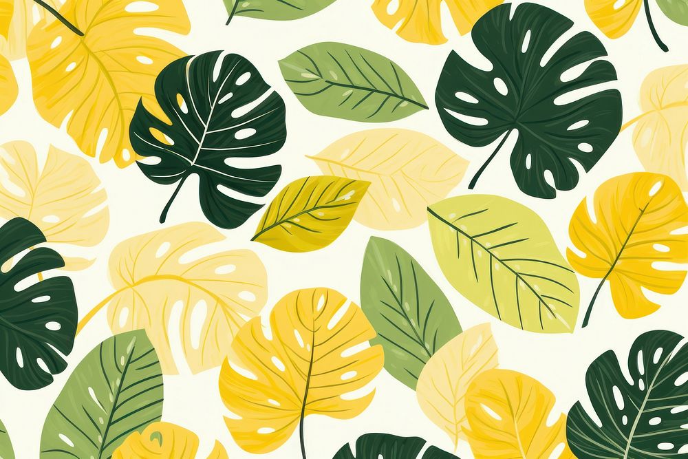 Tropical leave pattern nature leaves. AI generated Image by rawpixel.