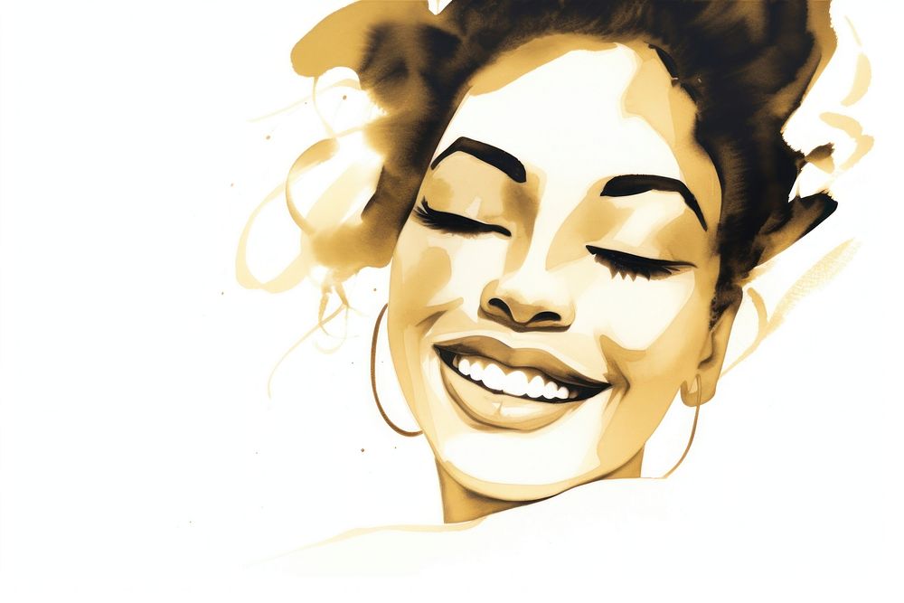 Black woman smiling portrait adult smile. AI generated Image by rawpixel.