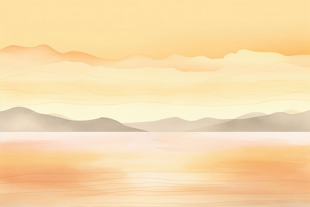 Sunset beach landscape backgrounds outdoors. AI generated Image by rawpixel.