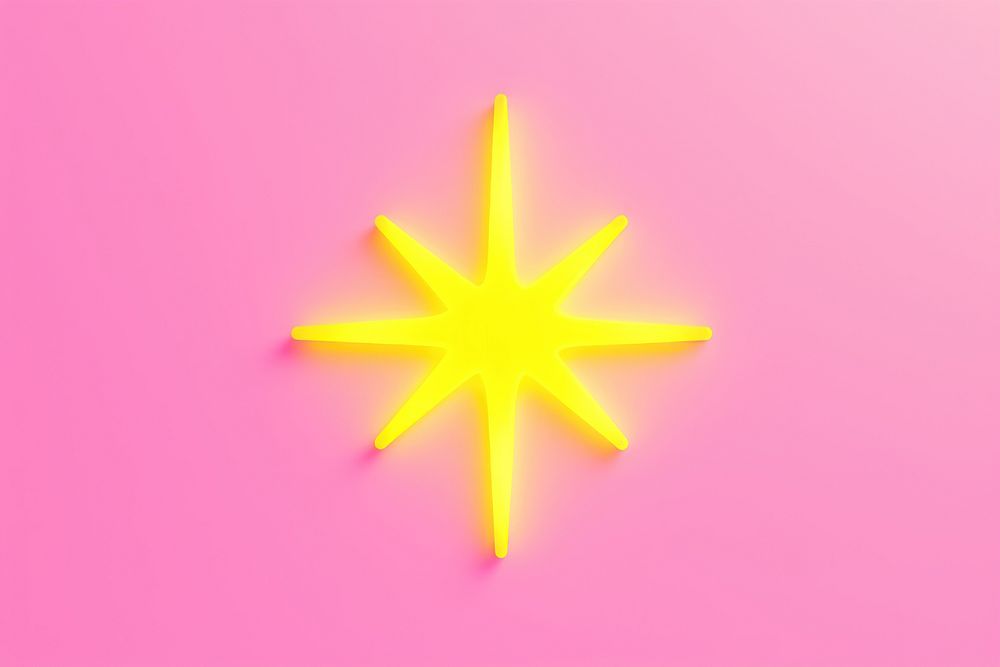 Pastel neon sun yellow symbol illuminated. AI generated Image by rawpixel.