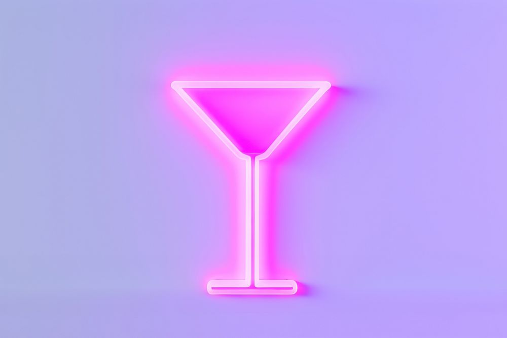 Pastel neon cocktail purple light cosmopolitan. AI generated Image by rawpixel.
