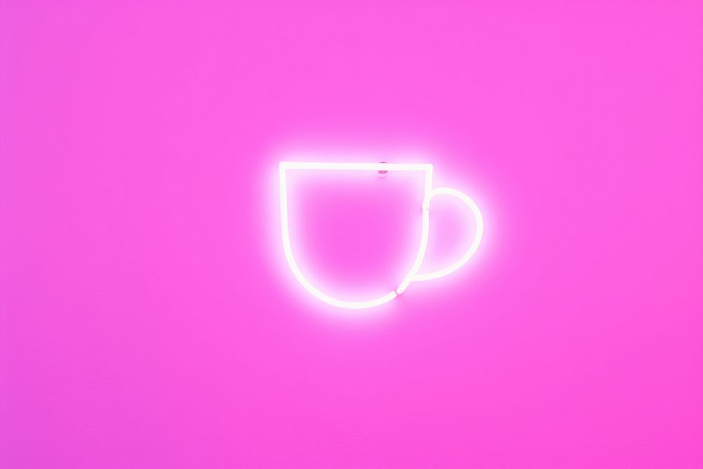 Pastel neon coffee light purple cup. AI generated Image by rawpixel.