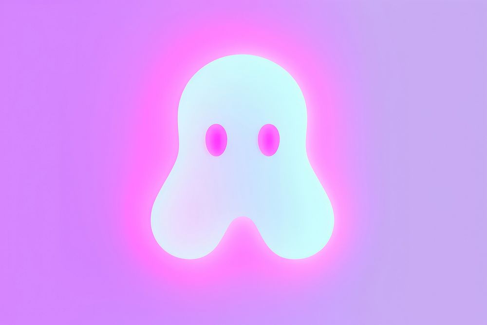 Pastel neon cute ghost purple | Free Photo Illustration - rawpixel