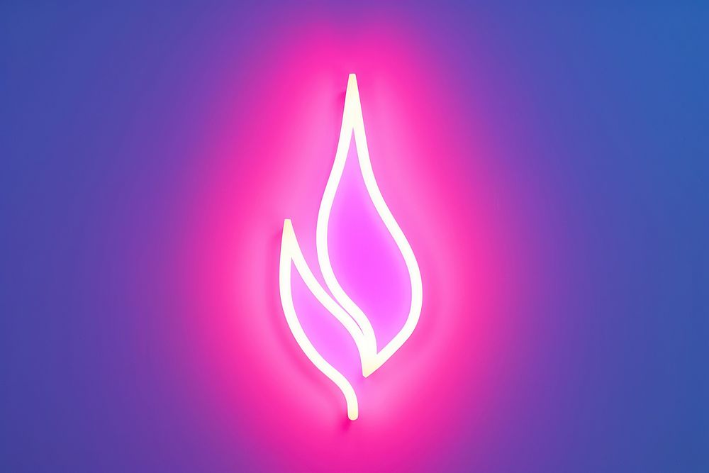 Pastel neon flame light lighting purple. AI generated Image by rawpixel.