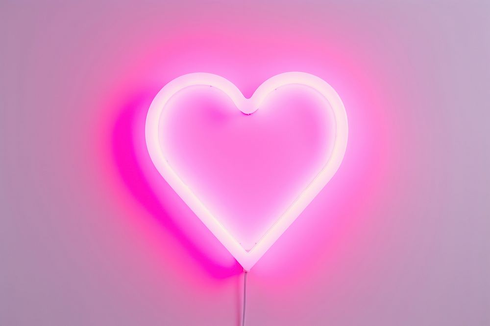 Pastel neon heart light illuminated creativity. AI generated Image by rawpixel.