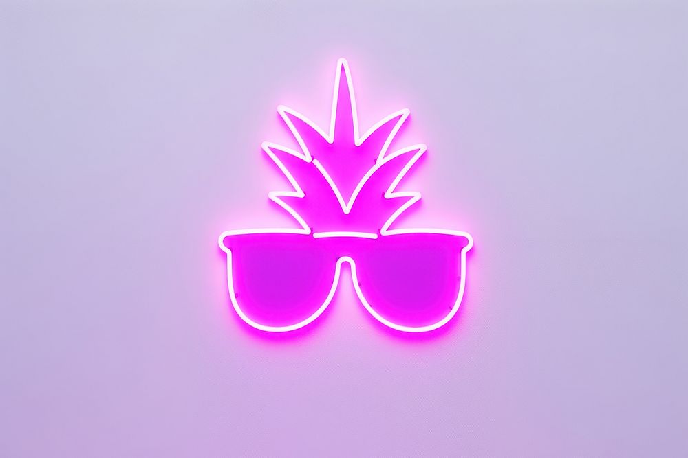 Pastel neon pineapple glasses light sunglasses. AI generated Image by rawpixel.