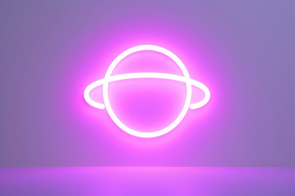 Pastel neon saturn light purple night. AI generated Image by rawpixel.