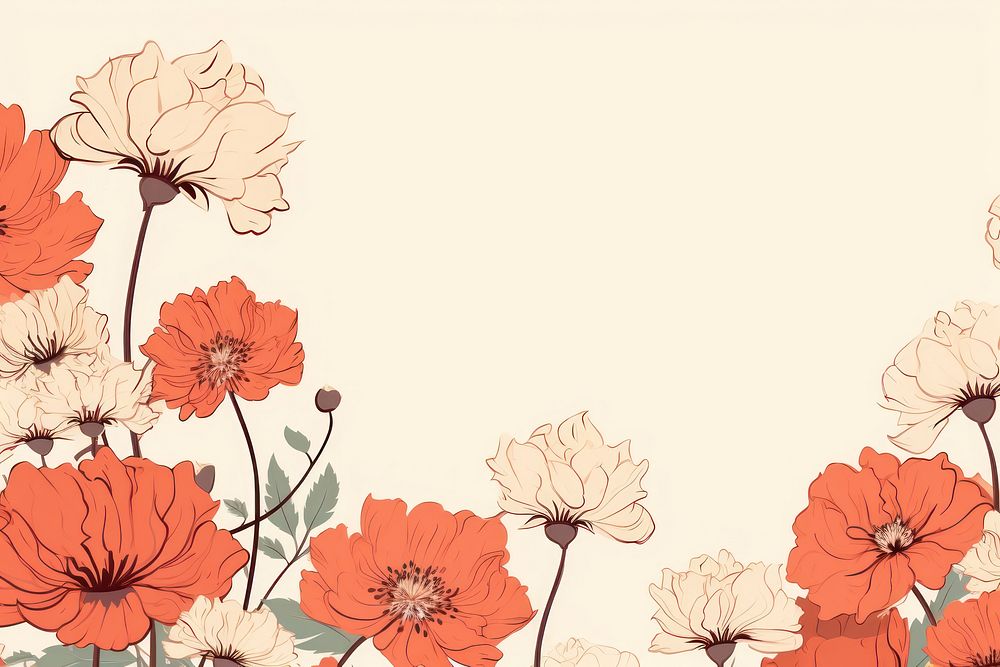 Blooming flowers backgrounds pattern petal. AI generated Image by rawpixel.