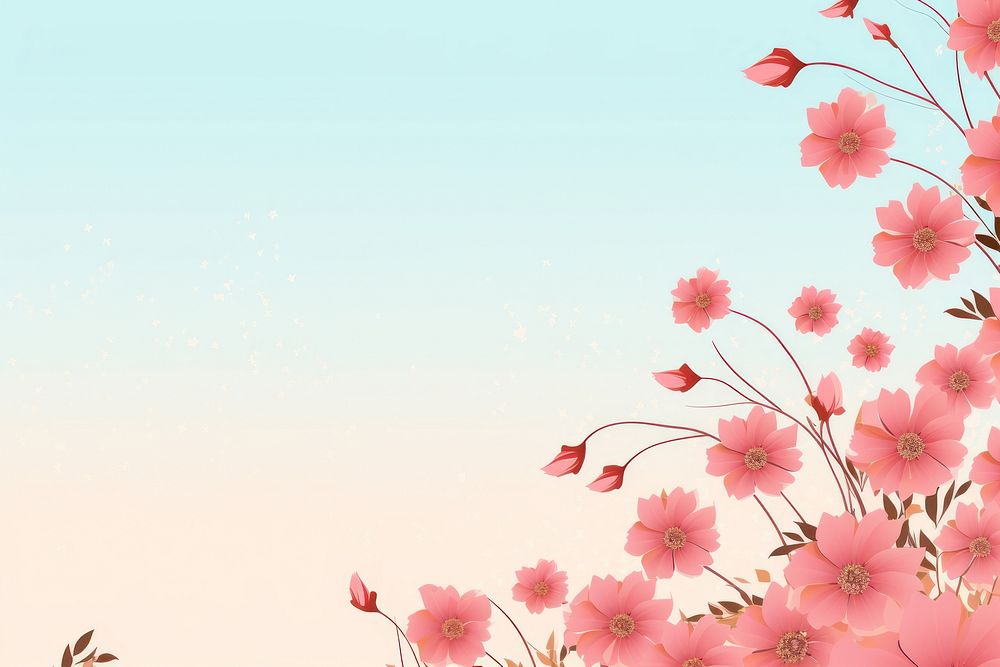 Blooming flowers backgrounds outdoors blossom. AI generated Image by rawpixel.