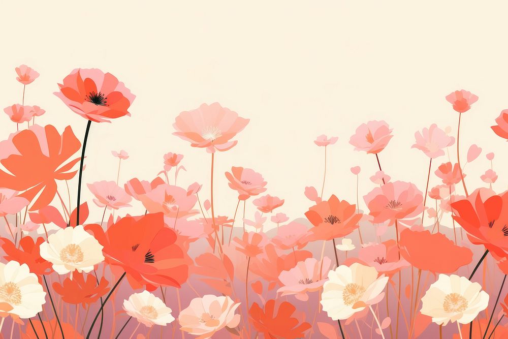 Blooming flowers backgrounds outdoors pattern. AI generated Image by rawpixel.
