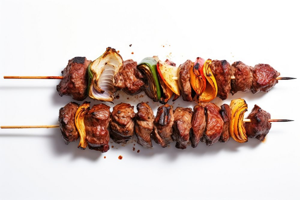A BBQ Skewers grilling skewer meat. AI generated Image by rawpixel.