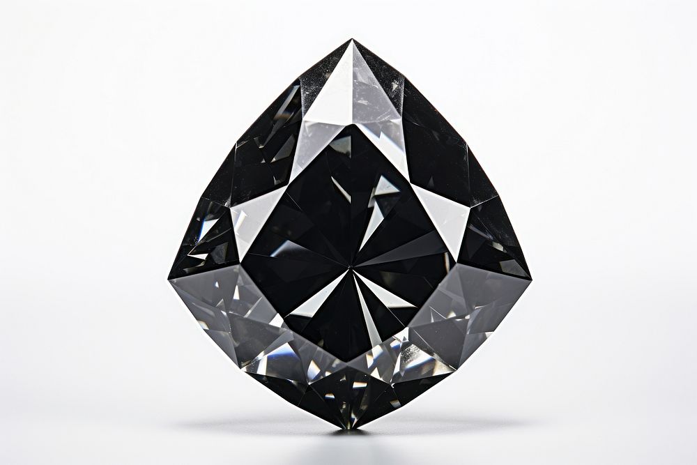 A black diamond jewelry white background accessories. AI generated Image by rawpixel.