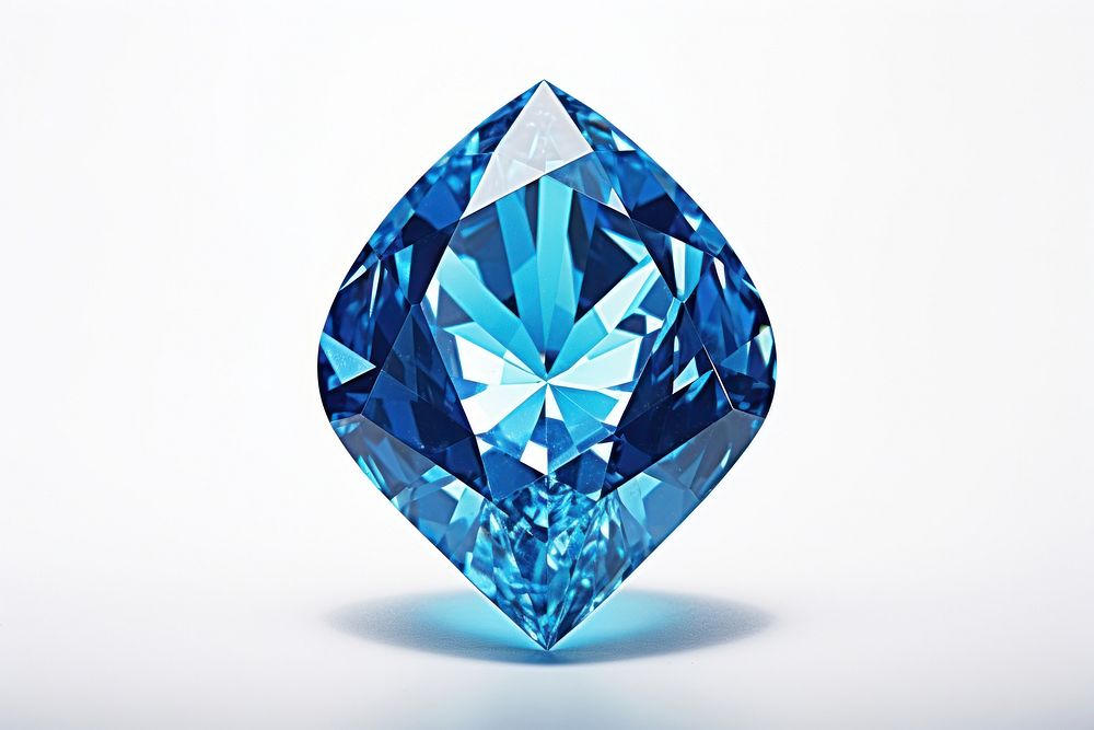 A blue diamond gemstone jewelry accessories. AI generated Image by rawpixel.