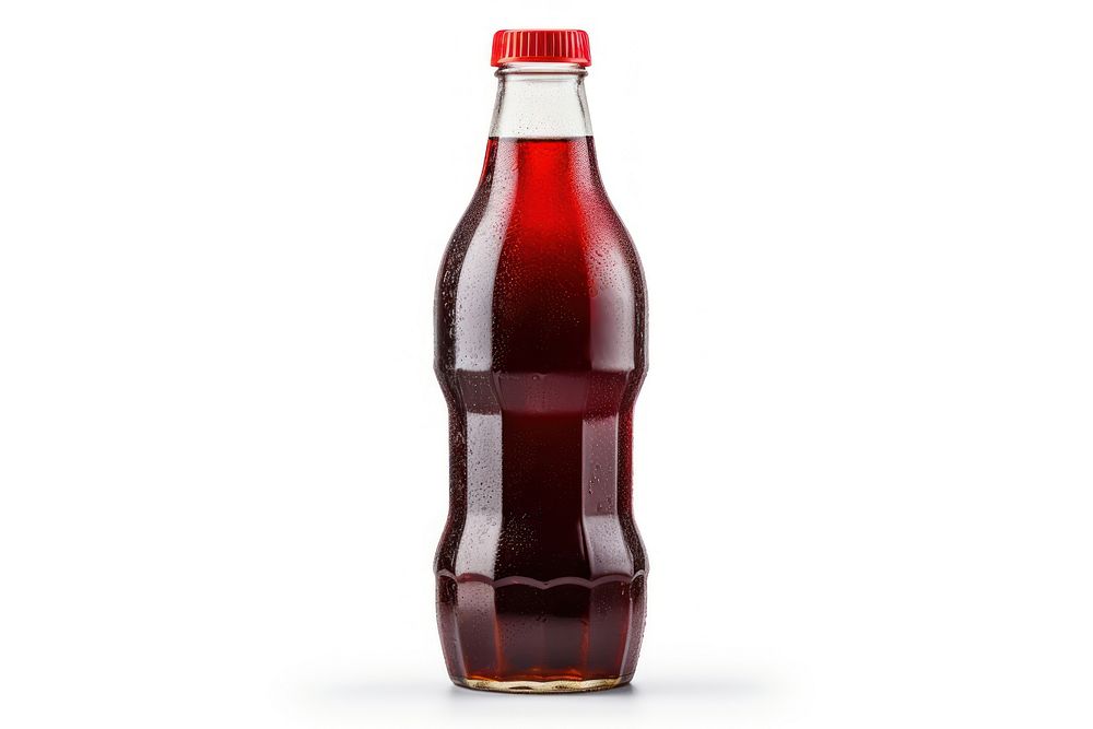A cola bottle drink white background. AI generated Image by rawpixel.