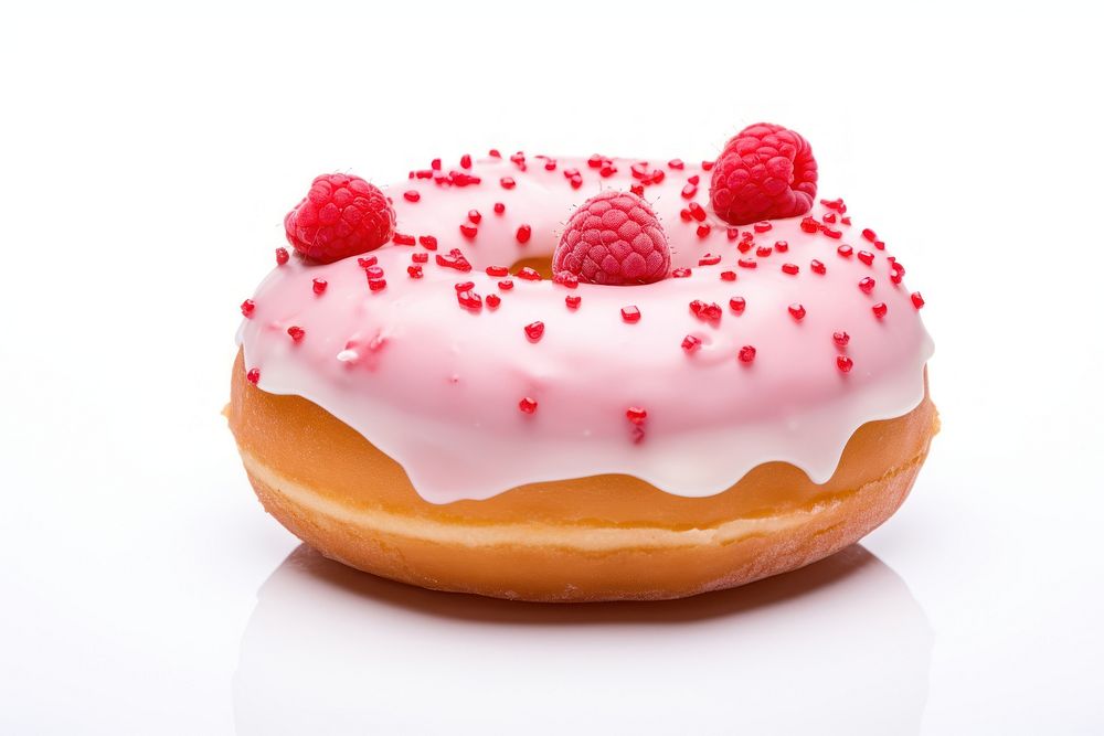 A doughnut raspberry dessert donut. AI generated Image by rawpixel.
