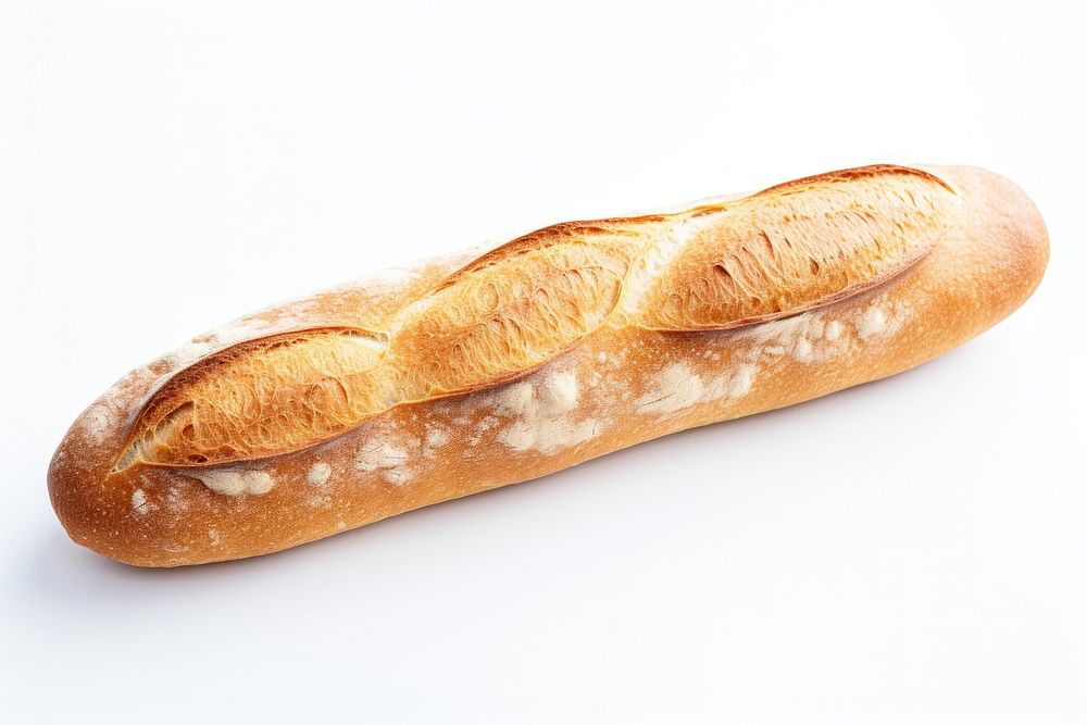 A french bread baguette food white background. AI generated Image by rawpixel.