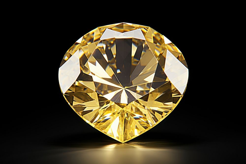 A golden diamond gemstone jewelry accessories. AI generated Image by rawpixel.