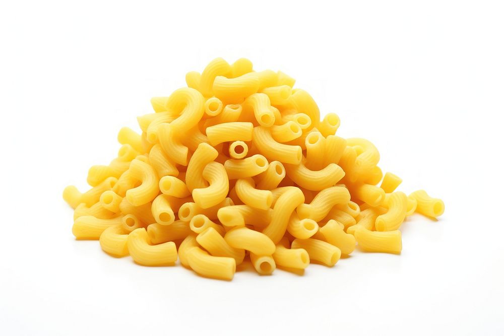 A macaroni pasta food white background. AI generated Image by rawpixel.