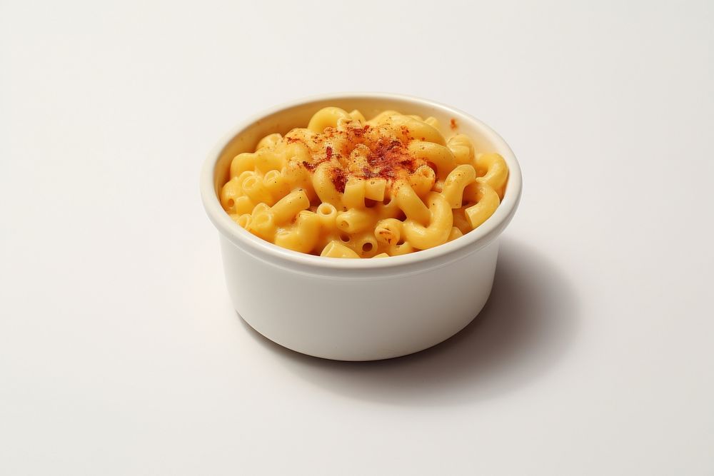 A macaroni soup food white background carbonara. AI generated Image by rawpixel.