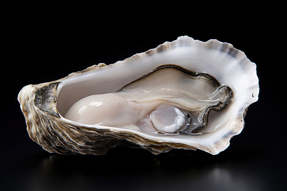 A oyster seafood invertebrate freshness. AI generated Image by rawpixel.