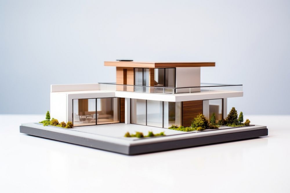 Modern house model architecture building estate. AI generated Image by rawpixel.