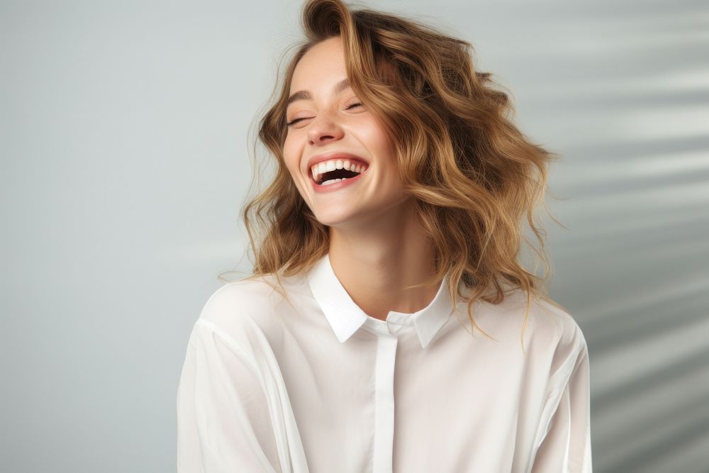 Apparel laughing blouse smile. AI generated Image by rawpixel.
