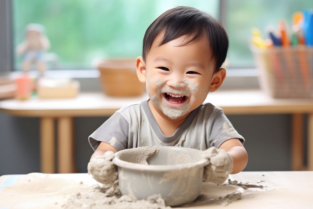 Happy asian kid baby day happiness. AI generated Image by rawpixel.