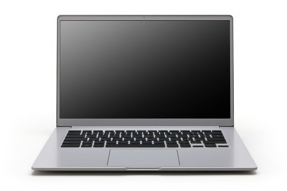 Mockup laptop computer white background portability. AI generated Image by rawpixel.