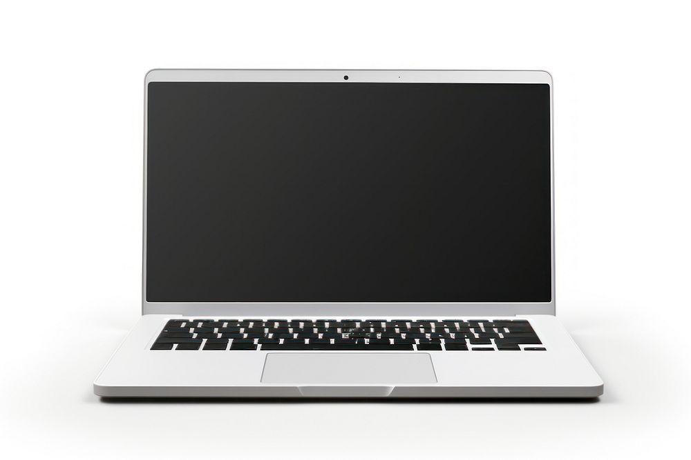 Mockup laptop computer white background portability. AI generated Image by rawpixel.