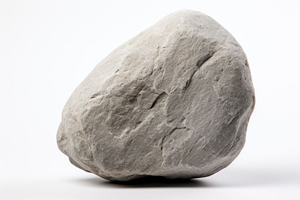 Stone rock white background simplicity. AI generated Image by rawpixel.