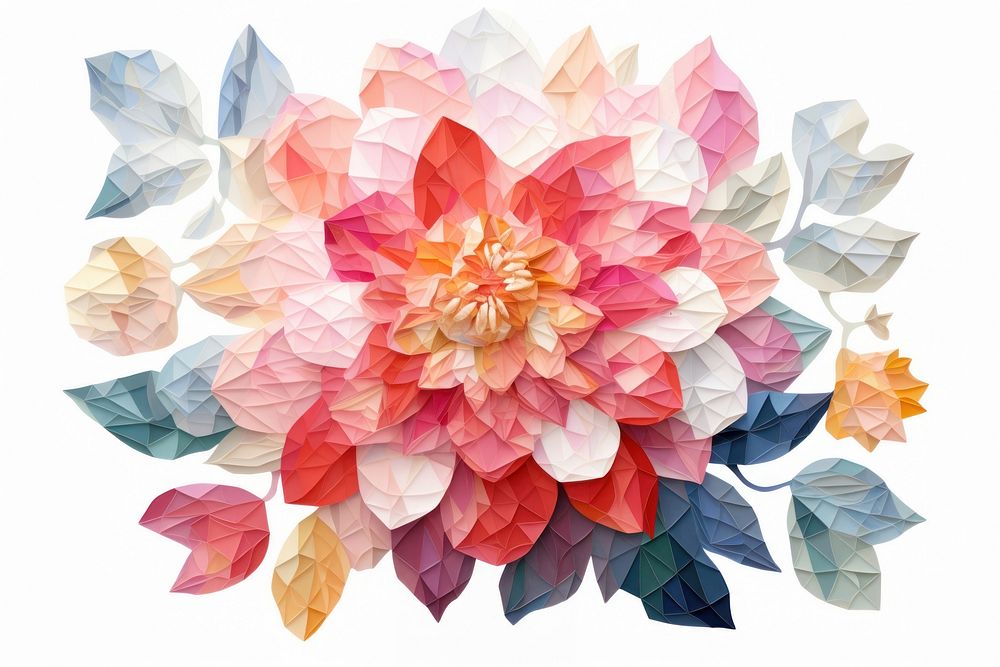 Flower pattern dahlia plant. AI generated Image by rawpixel.