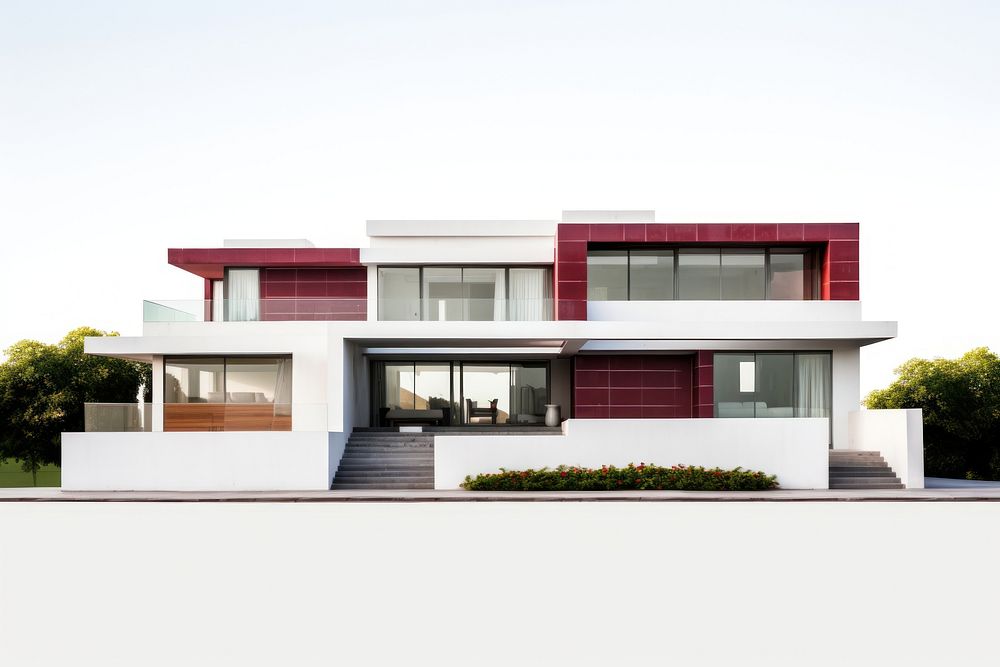 A modern house architecture building landscaped. AI generated Image by rawpixel.