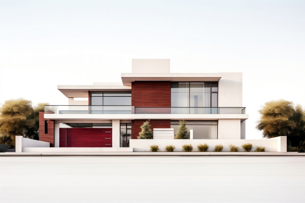 A modern house architecture building garage. AI generated Image by rawpixel.