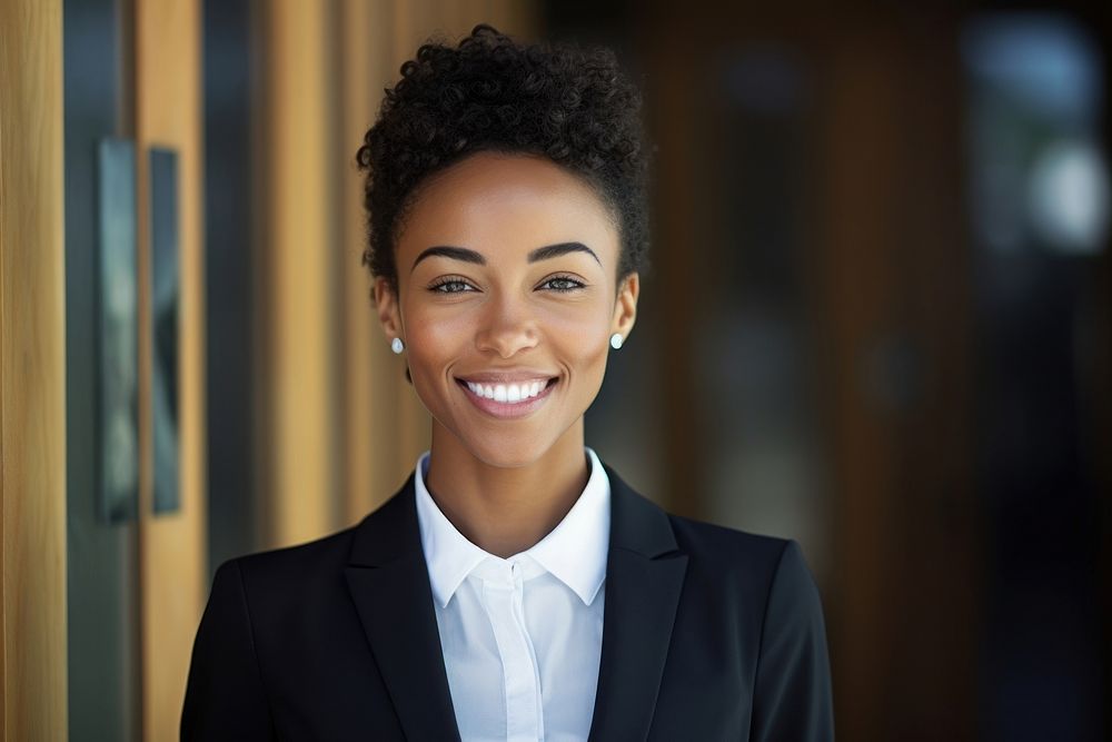 African American woman person smile happy. AI generated Image by rawpixel.