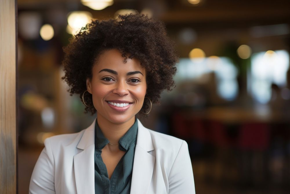 African American woman smile person adult. AI generated Image by rawpixel.