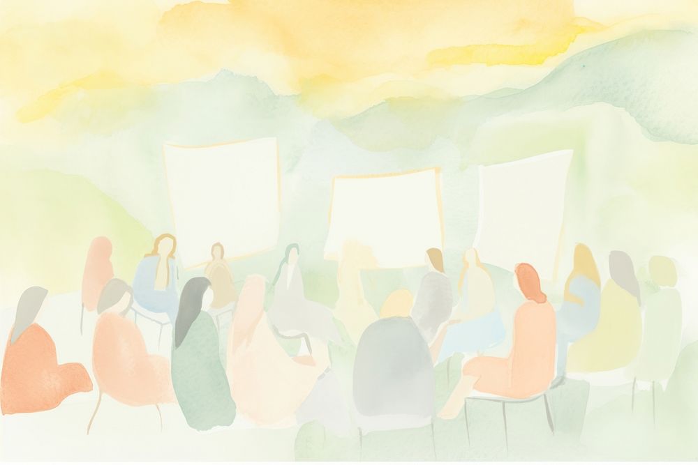 A group of women having a meeting painting drawing sketch. AI generated Image by rawpixel.