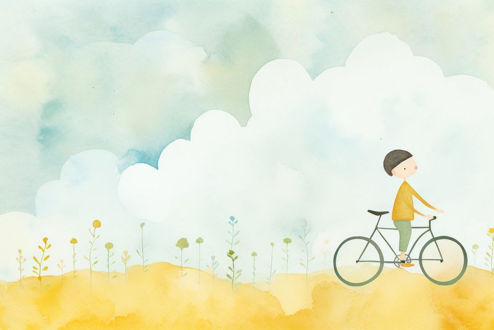 Boy riding a bike bicycle vehicle cycling. AI generated Image by rawpixel.
