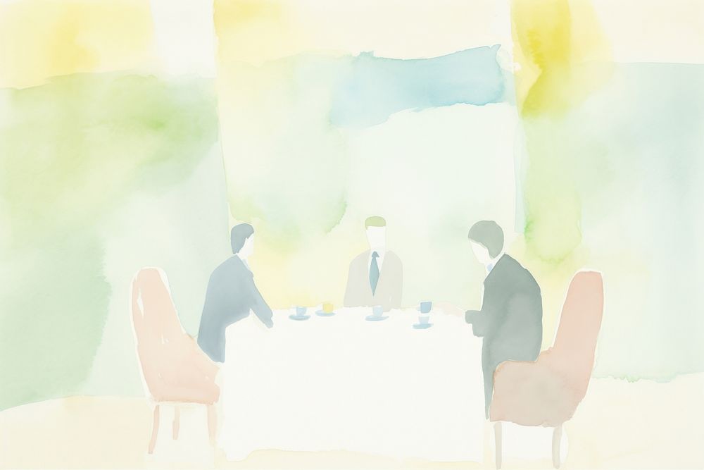 Business people having a meeting furniture chair adult. AI generated Image by rawpixel.