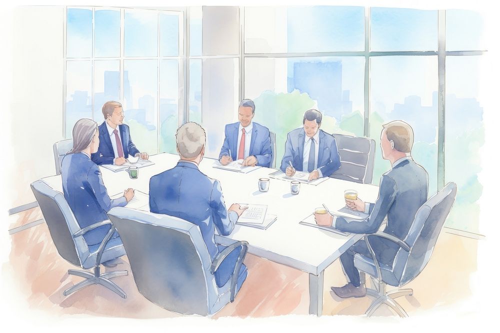 Business people have a meeting office table chair. AI generated Image by rawpixel.