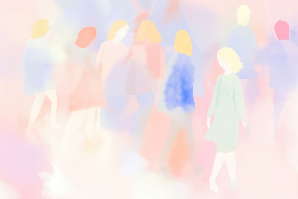 People walking backgrounds adult togetherness. AI generated Image by rawpixel.