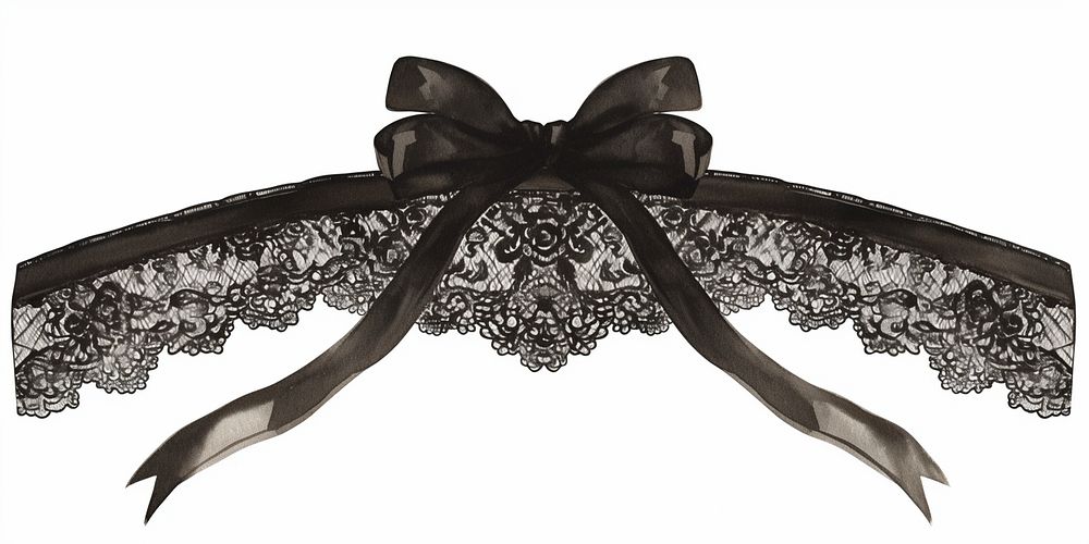 Lace ribbon black fashionable.