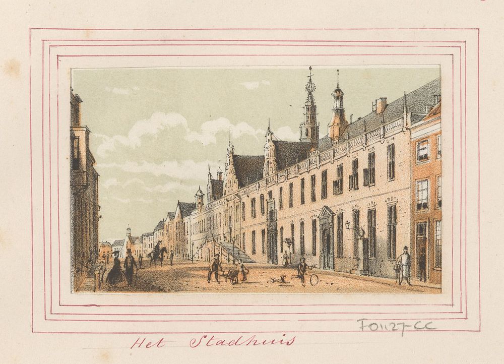 Stadhuis van Leiden (c. 1865 - c. 1875) by anonymous
