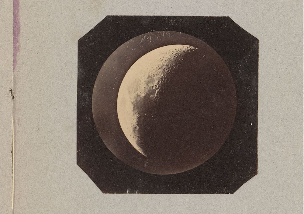 Fotoreproductie van foto door Warren de la Rue van vlekken op de maan (1887 - 1888) by Marinus Pieter Filbri and Warren de…